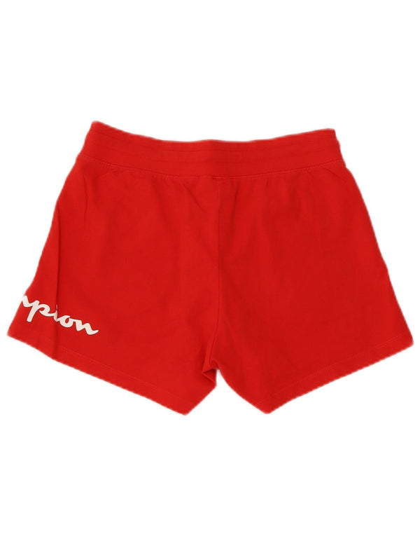 Pantaloni scurți sport grafic Champion pentru femei UK 6 XS Bumbac roșu