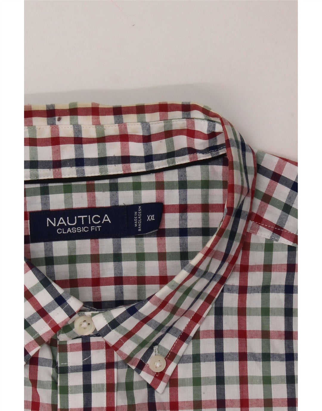 NAUTICA Mens Classic Fit Short Sleeve Shirt 2XL Multicoloured Gingham Vintage Nautica and Second-Hand Nautica from Messina Hembry 