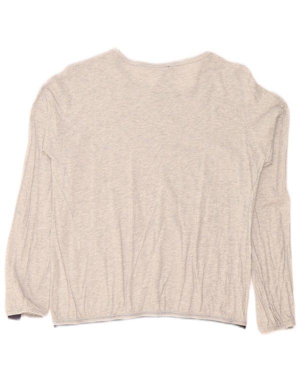 Benetton Fete Top grafic cu mânecă lungă 11-12 ani 2XL bumbac cu pete gri