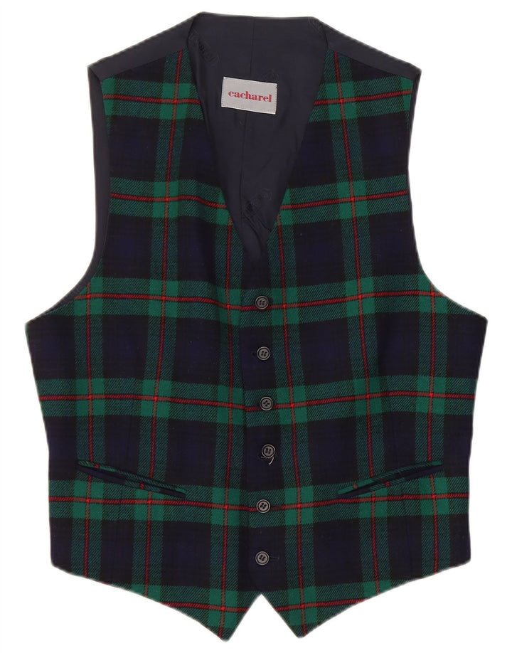 Gilet Bărbați Cacharel IT 50 Medium Bleumarin Lână Check