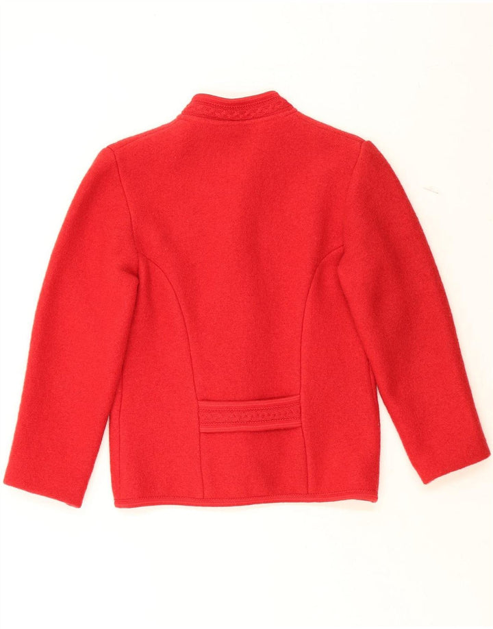 SIGI SCHEIBERG Womens 5 Button Blazer Jacket IT 42 Medium Red Wool Vintage Sigi Scheiberg and Second-Hand Sigi Scheiberg from Messina Hembry 