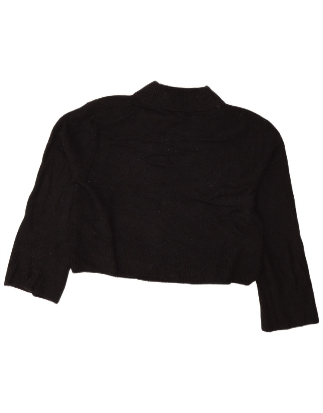 J. CREW Pulover oversize crop cu gât țestoasă pentru femei UK 10 Small Black