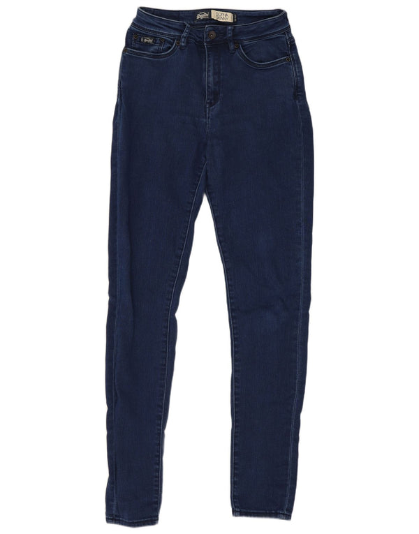Blugi Superdry Sophia skinny pentru femei W27 L32 bumbac bleumarin