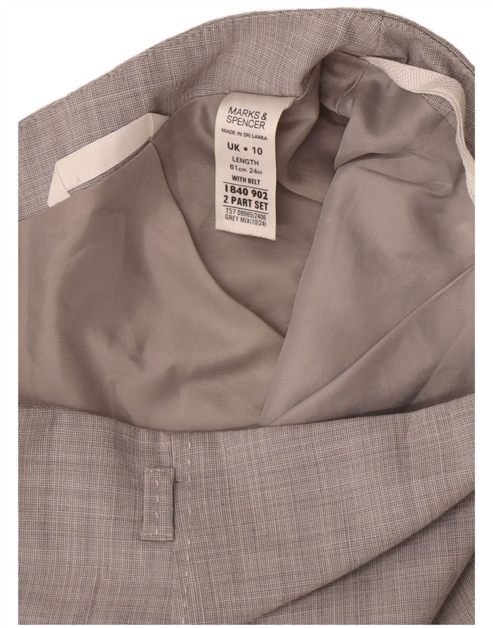 Fusta creion pentru femei Marks & Spencer UK 10 Small W30 Poliester gri