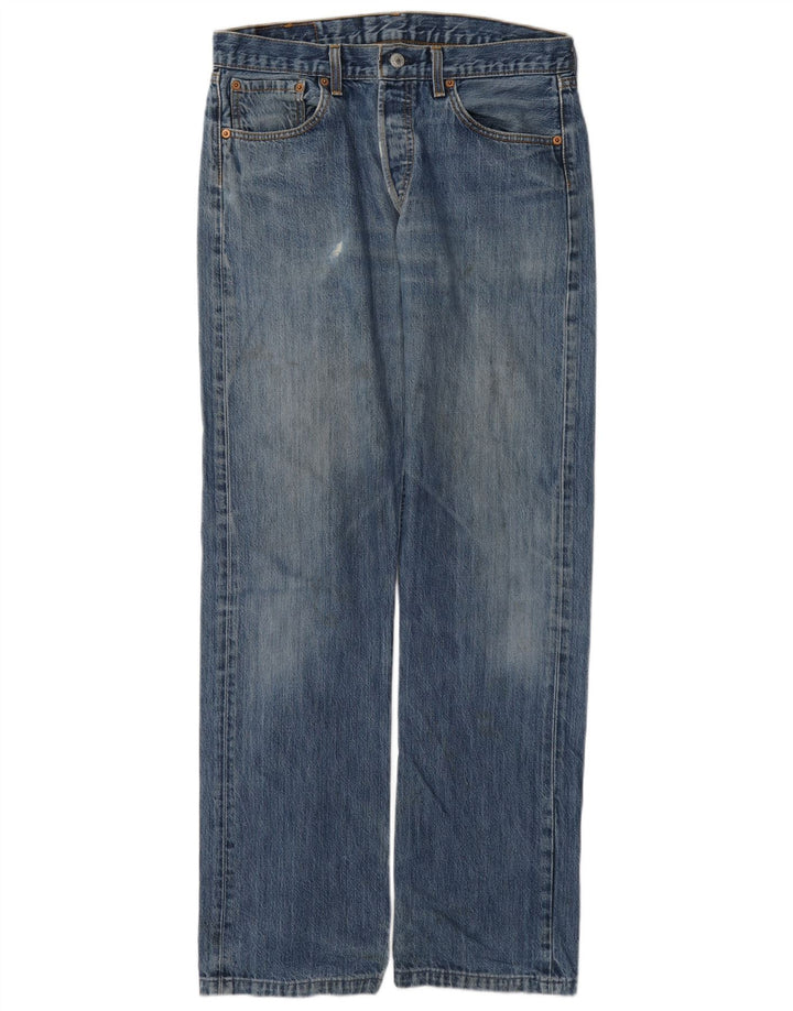 Blugi drepti pentru bărbați Levi's 501 W33 L36 Bumbac albastru