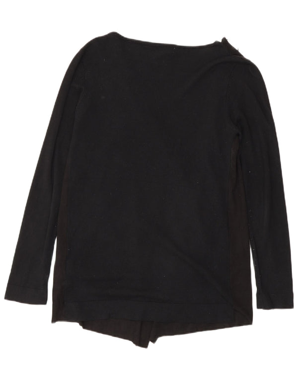 Pulover cardigan deschis pentru bărbați Zara UK 10 mic, negru, viscoză