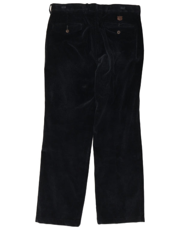 Pantaloni drepti din catifea pentru bărbați Marks & Spencer, Blue Harbour, L34 L29 bleumarin