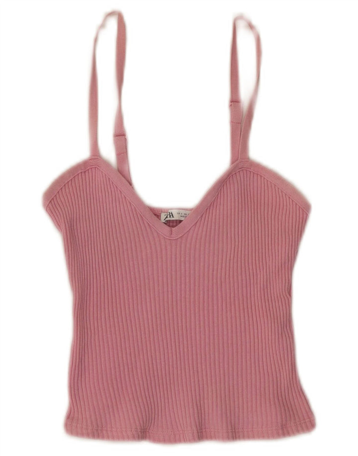 Top Crop pentru femei Zara UK 8 Small Pink