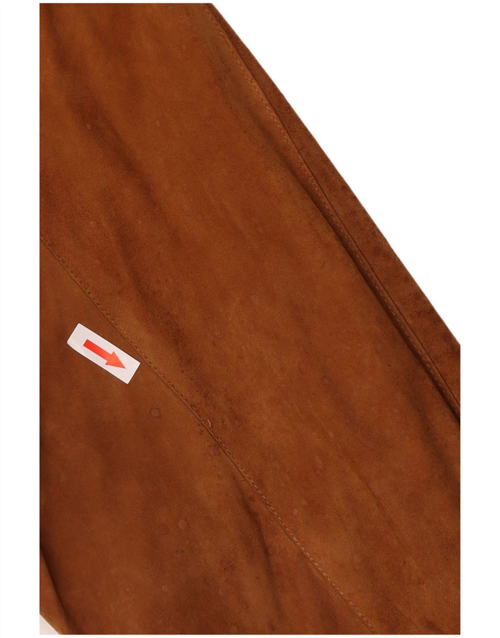 Bomber Vintage pentru femei de piele intoarsa EU 38 Maro Mediu Retro