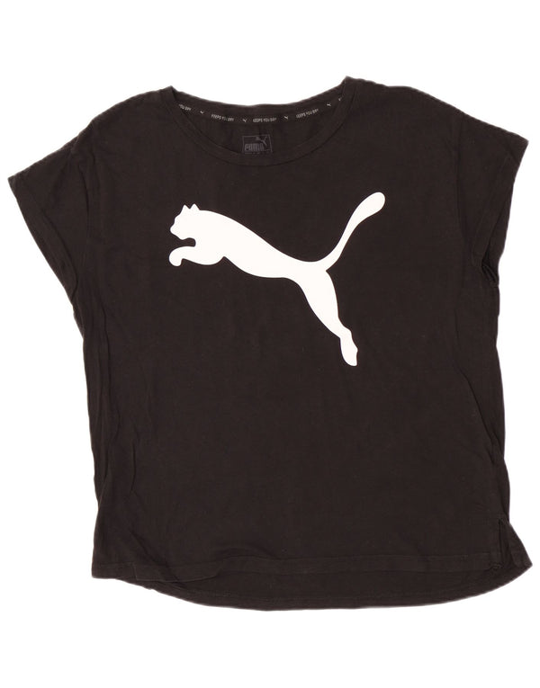 Tricou grafic Puma pentru femei cu mânecă scurtă Top UK 12 Medium Black