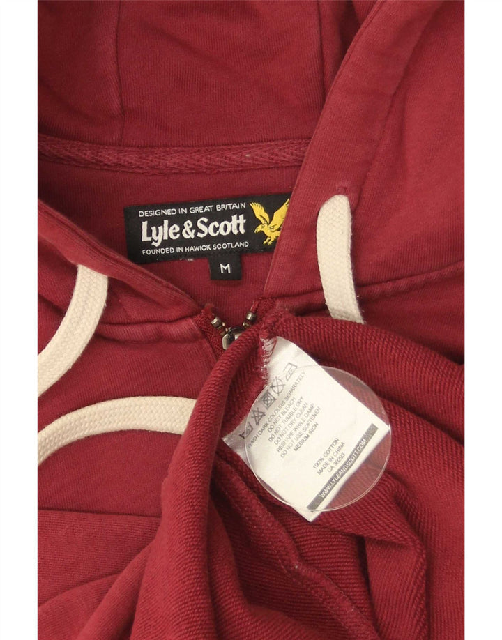 Pulover Lyle & Scott pentru bărbați, cu fermoar, bumbac roșu mediu