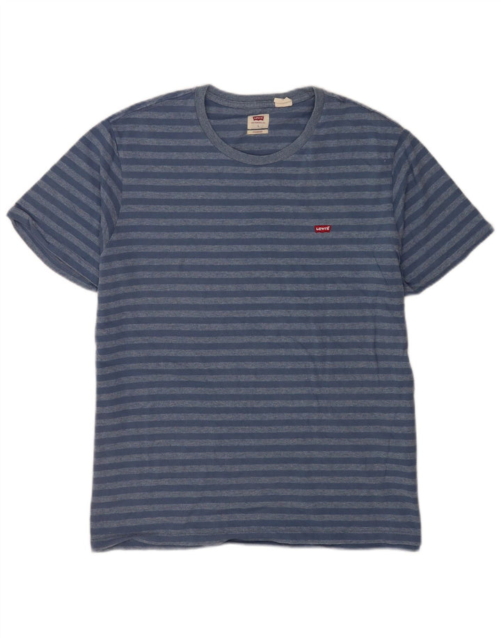 Tricou standard pentru bărbați Levi's Top mare din bumbac cu dungi albastre