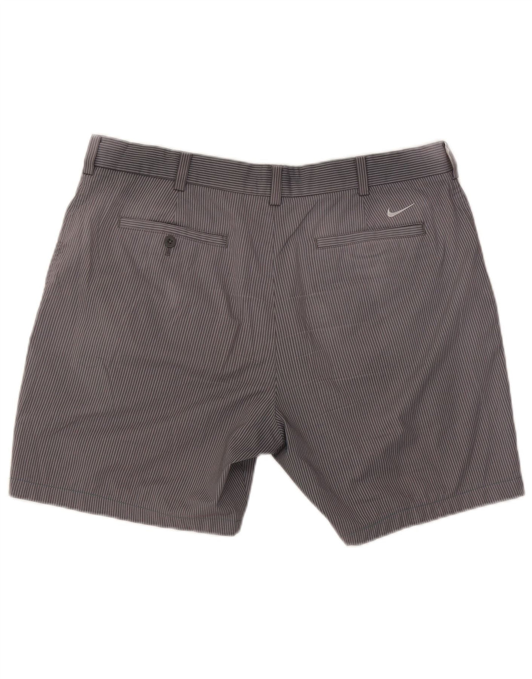 Pantaloni scurți chino de golf Nike pentru bărbați W36, poliester cu dungi mari, gri
