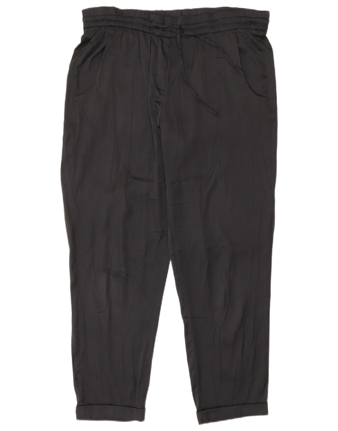 Pantaloni obișnuiți obișnuiți pentru femei Benetton L30 L27 Poliester negru