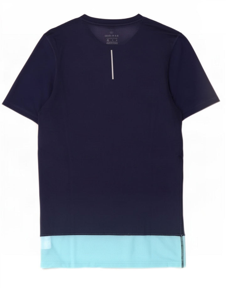 Tricou pentru bărbați Nike Dri Fit Top mic, albastru bleumarin, colorblock