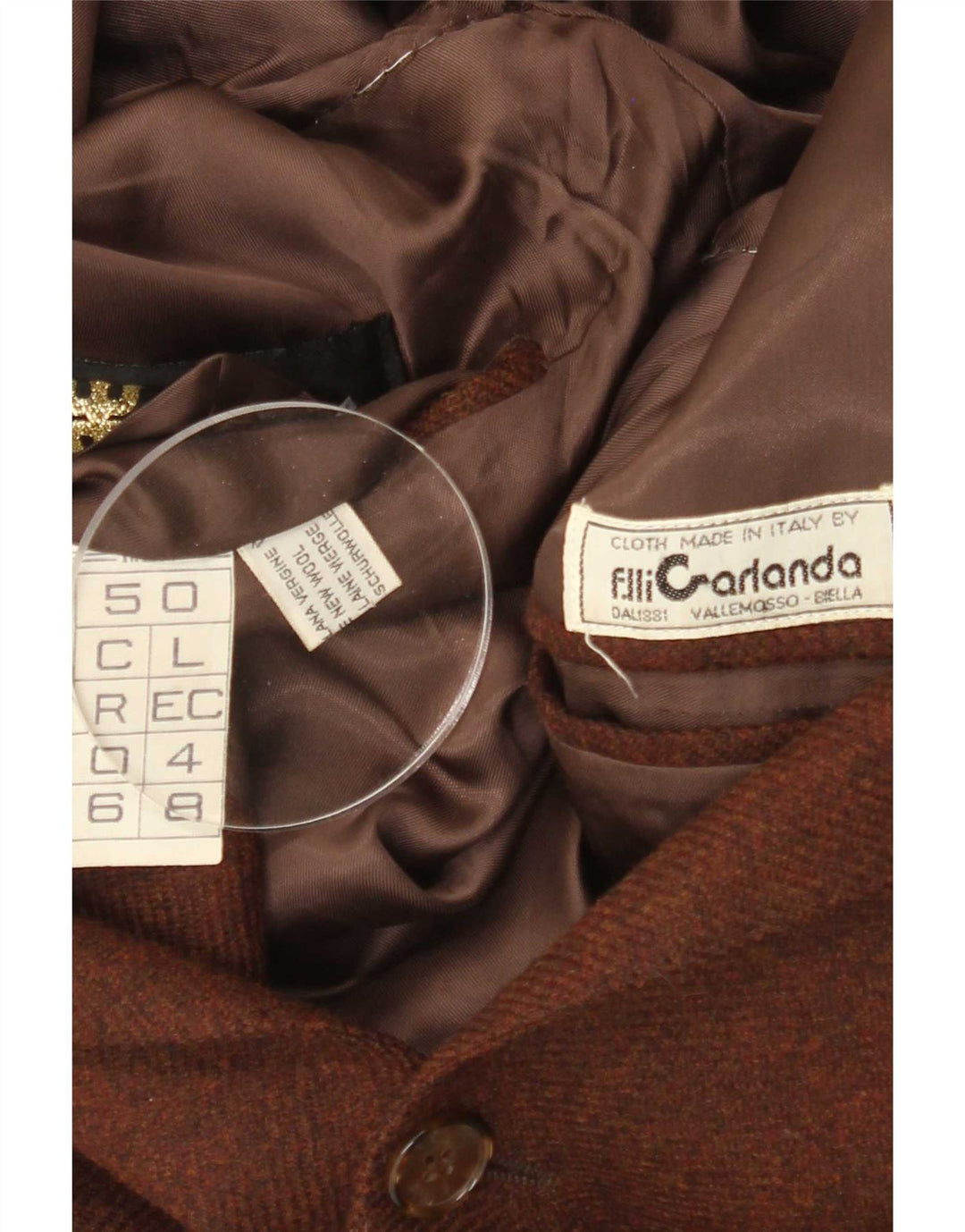 F.LLI Jachetă blazer bărbați Carlanda cu 2 nasturi IT 50 Lână burgundy mare