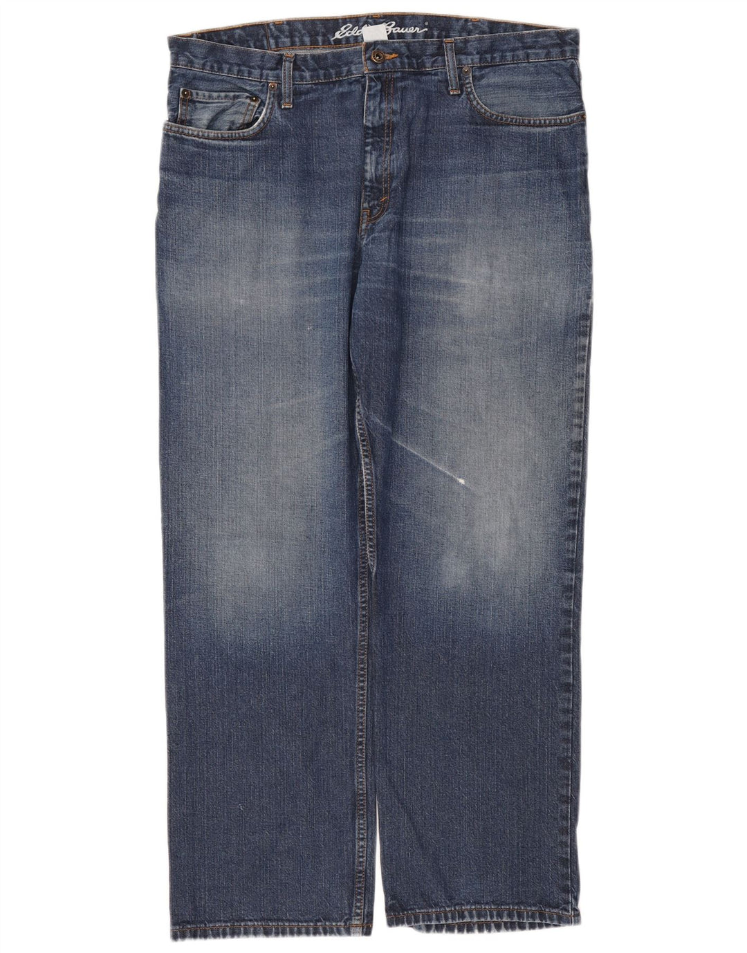 Blugi drepți pentru bărbați Eddie Bauer W36 L30 Bumbac albastru
