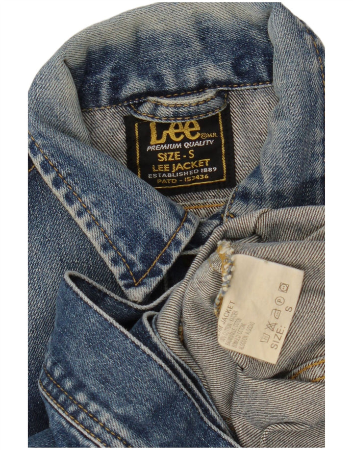 Jachetă Lee de denim crop pentru femei UK 10 mic, albastru, bumbac