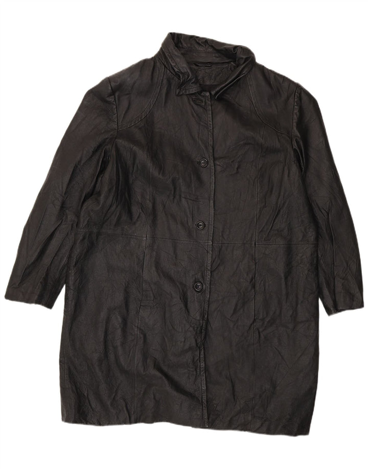 Palton din piele pentru femei Worthington UK 20 2XL Negru