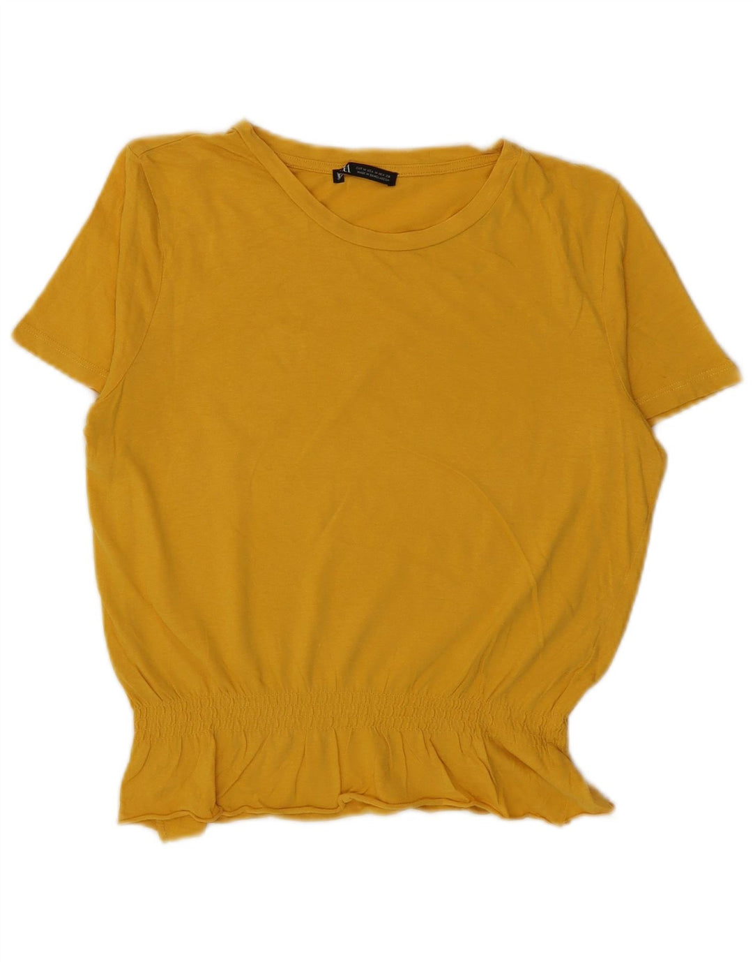 Bluză Crop pentru femei Zara UK 14 Galben mediu