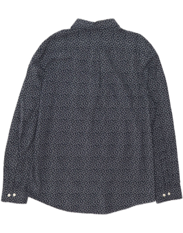 Cămașă pentru bărbați Penguin XL Bumbac Geometric Albastru