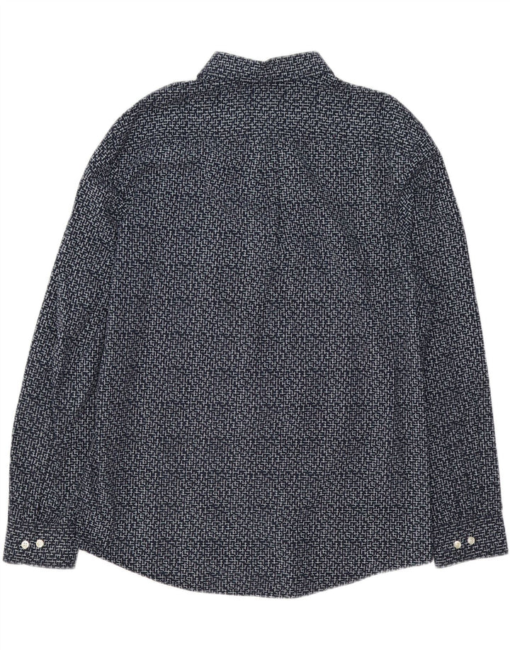 Cămașă pentru bărbați Penguin XL Bumbac Geometric Albastru
