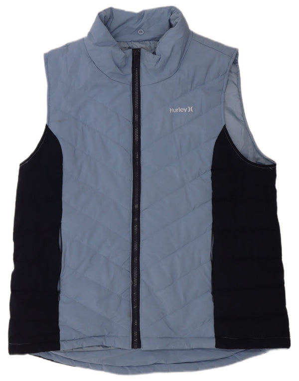 Gilet căptușit pentru bărbați Hurley UK 40, mare, albastru, bumbac color bloc