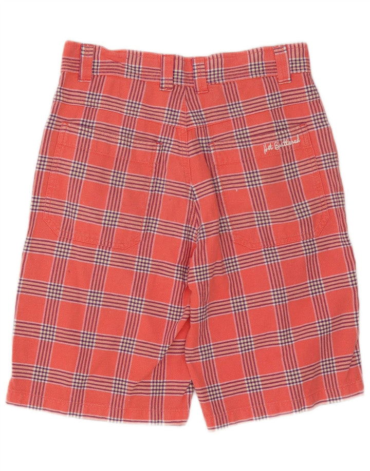 Pantaloni scurți casual vintage pentru bărbați W30, bumbac cu carouri roz mediu