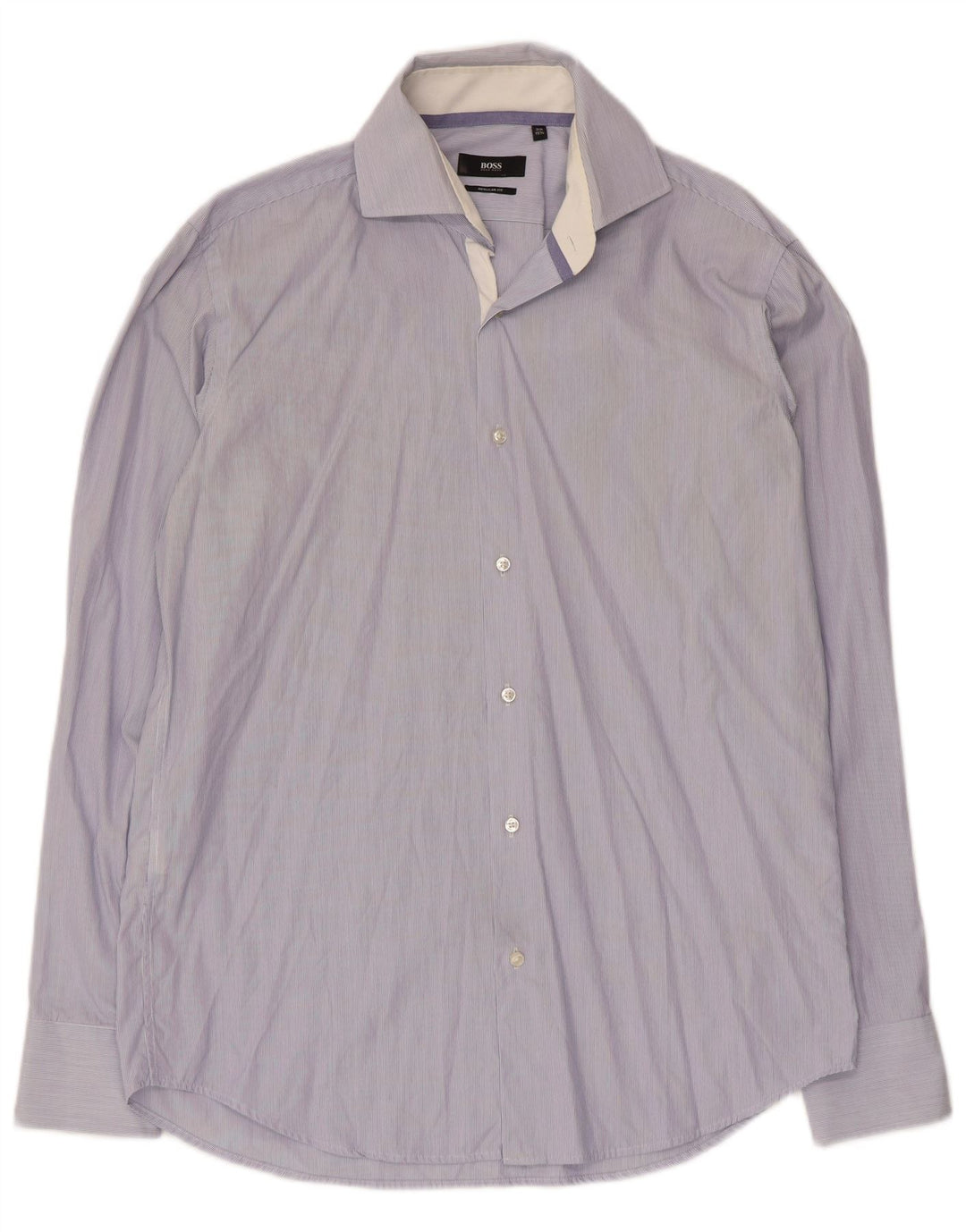 Cămașă pentru bărbați Hugo Boss Regular Fit Mărimea 39 15 1/2 Medium Blue Pinstripe