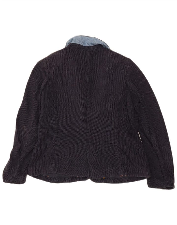 Sacou Blazer pentru femei Joules cu 2 nasturi UK 12 Mediu Lână merinos bleumarin