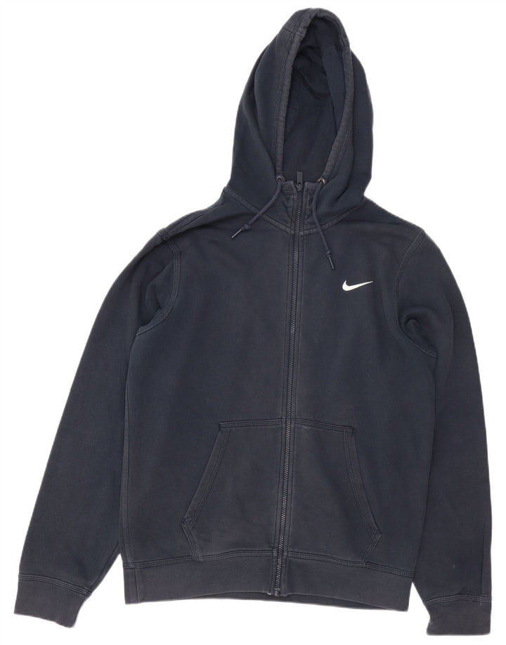 Pulover Nike pentru bărbați, cu fermoar, bumbac, albastru, mediu