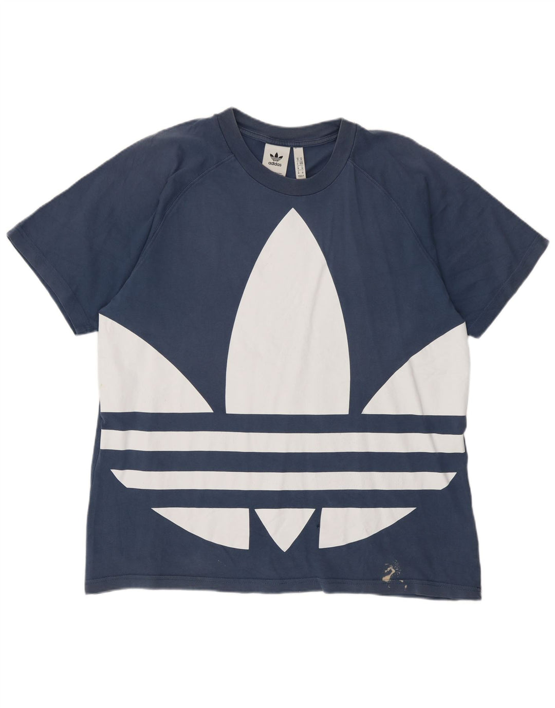 Tricou grafic pentru bărbați Adidas Top, bumbac albastru mediu