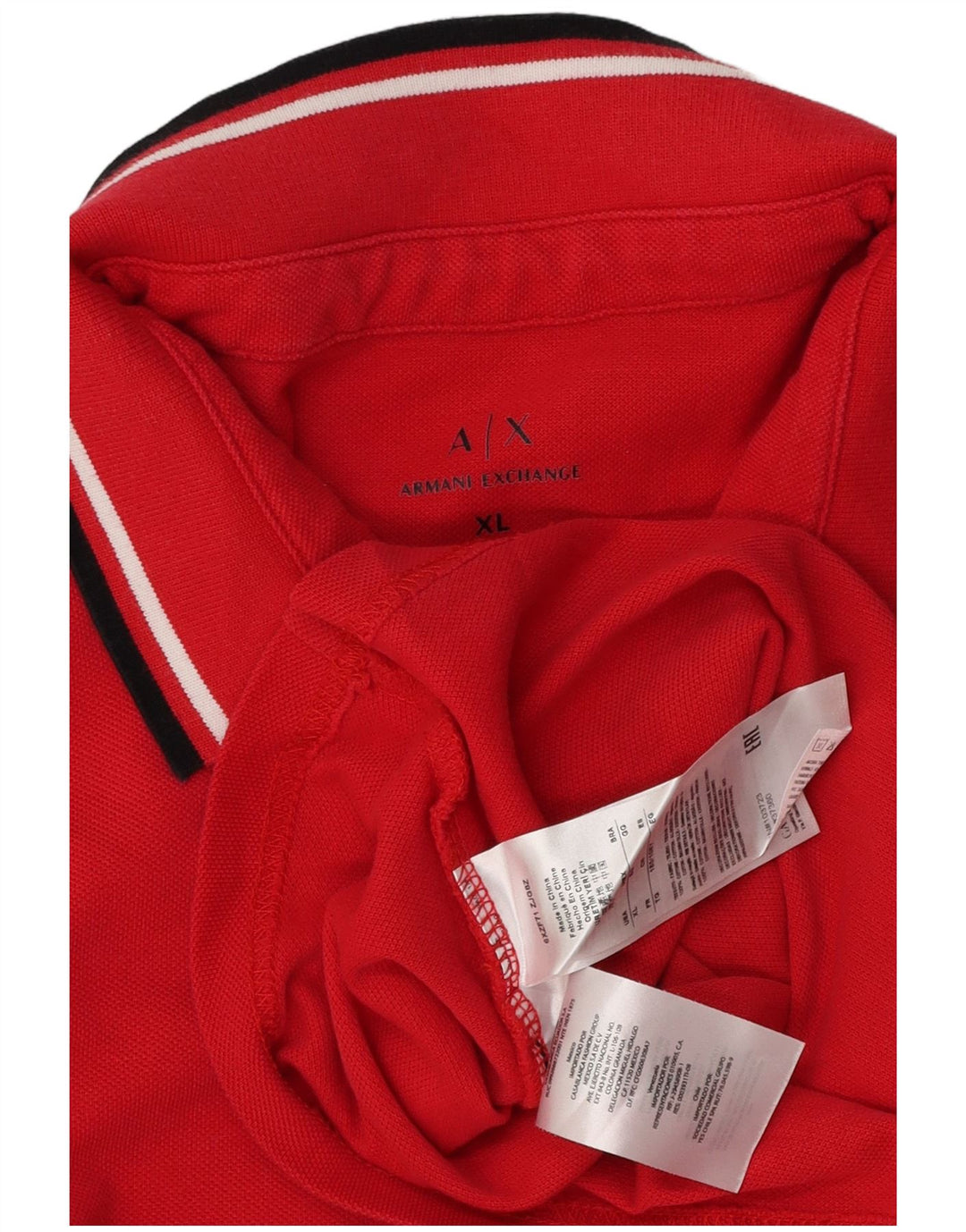Tricou polo pentru bărbați Armani Exchange, bumbac roșu XL
