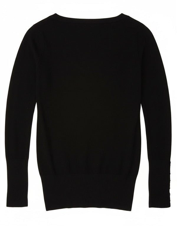 Pulover cardigan pentru femei Zara UK 10 mic, negru, raion