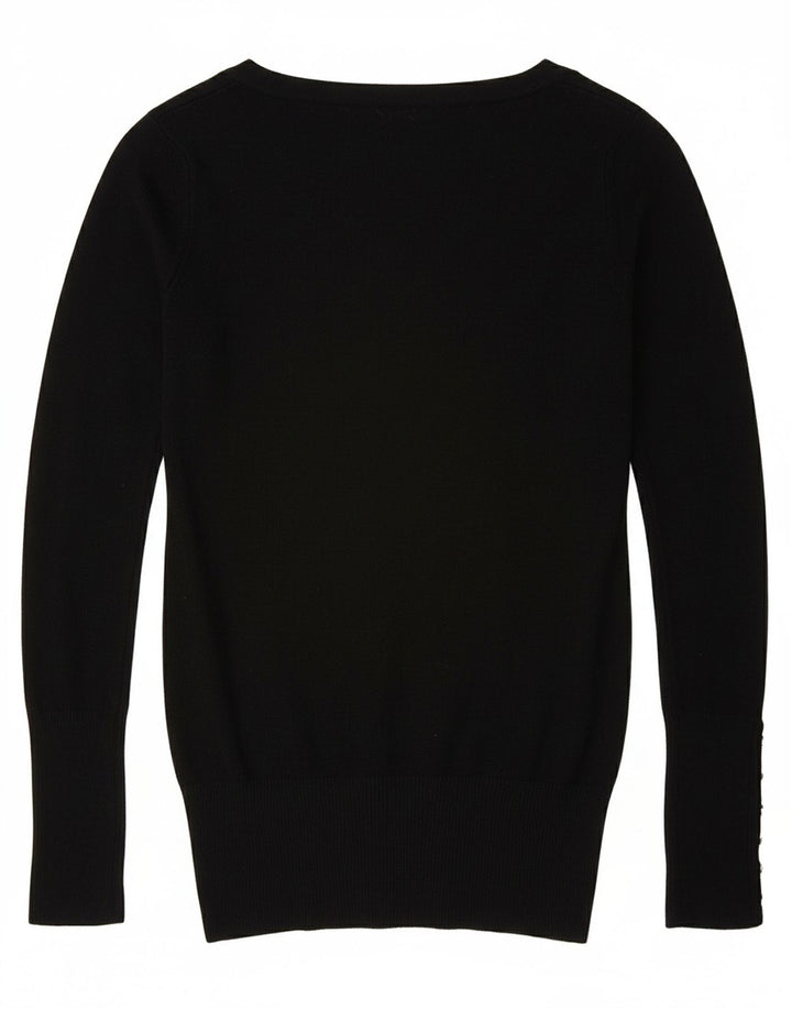 Pulover cardigan pentru femei Zara UK 10 mic, negru, raion