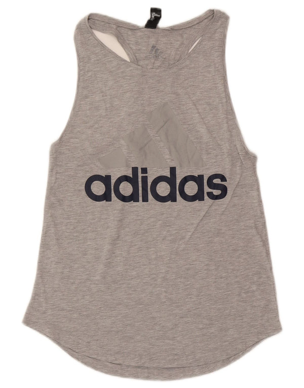 Vesta grafică pentru femei Adidas UK 10 Small Gri