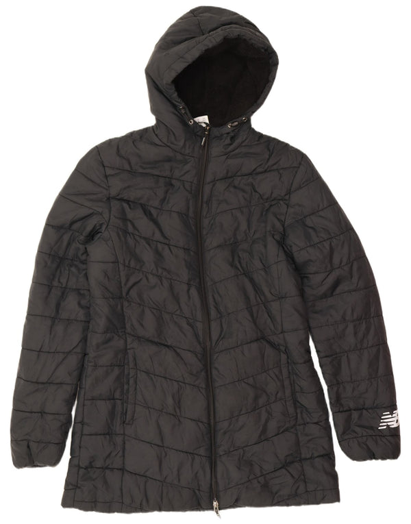 Palton căptușit cu glugă pentru bărbați New Balance UK 12 Poliester mediu negru