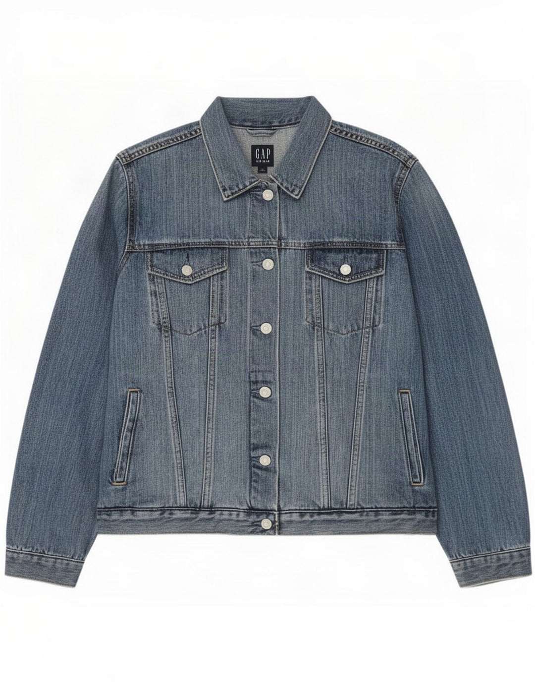 Jachetă de blugi pentru femei Gap UK 18 XL Bumbac albastru