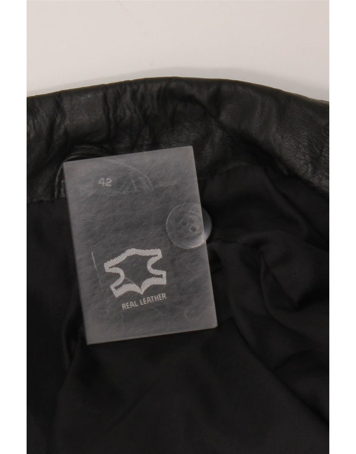 Palton din piele pentru bărbați VINTAGE UK 42 XL din piele neagră