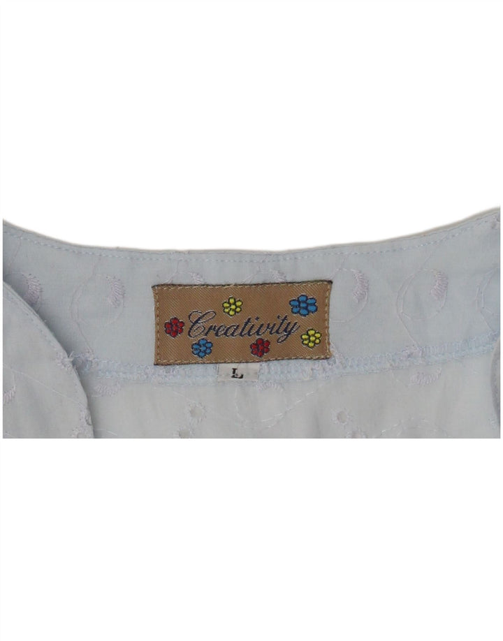 Bluză cămașă fără mâneci pentru femei Creativity UK 14 Large Blue