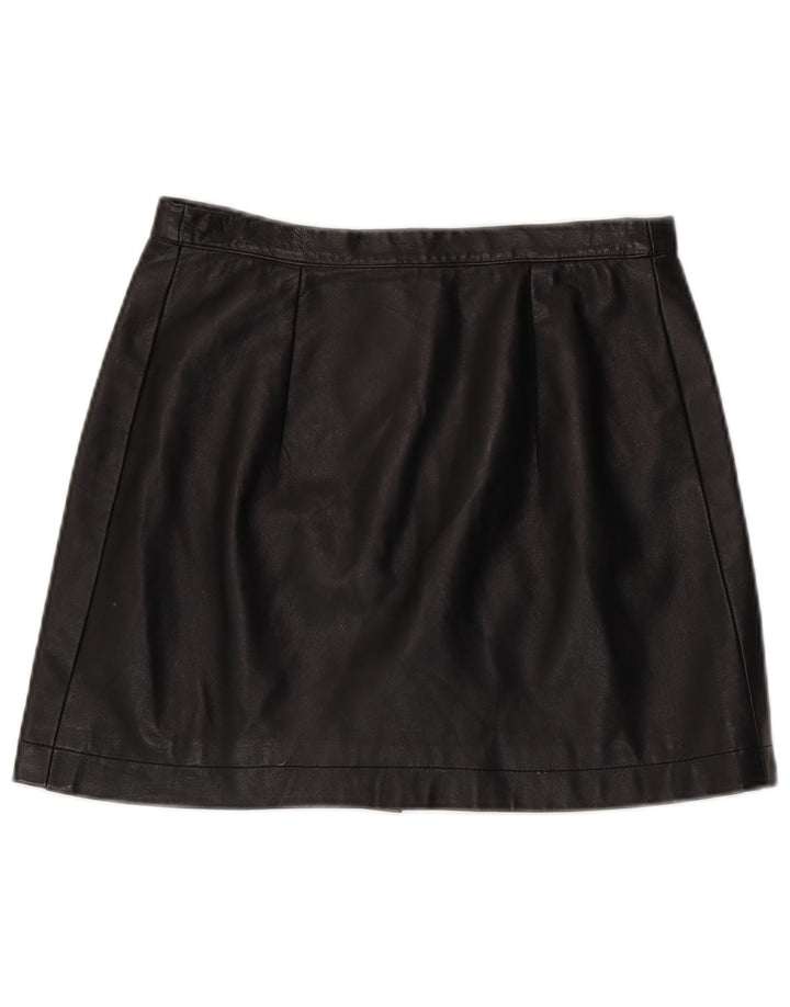 Fusta Mini din piele Vintage pentru femei W30 Medium Black