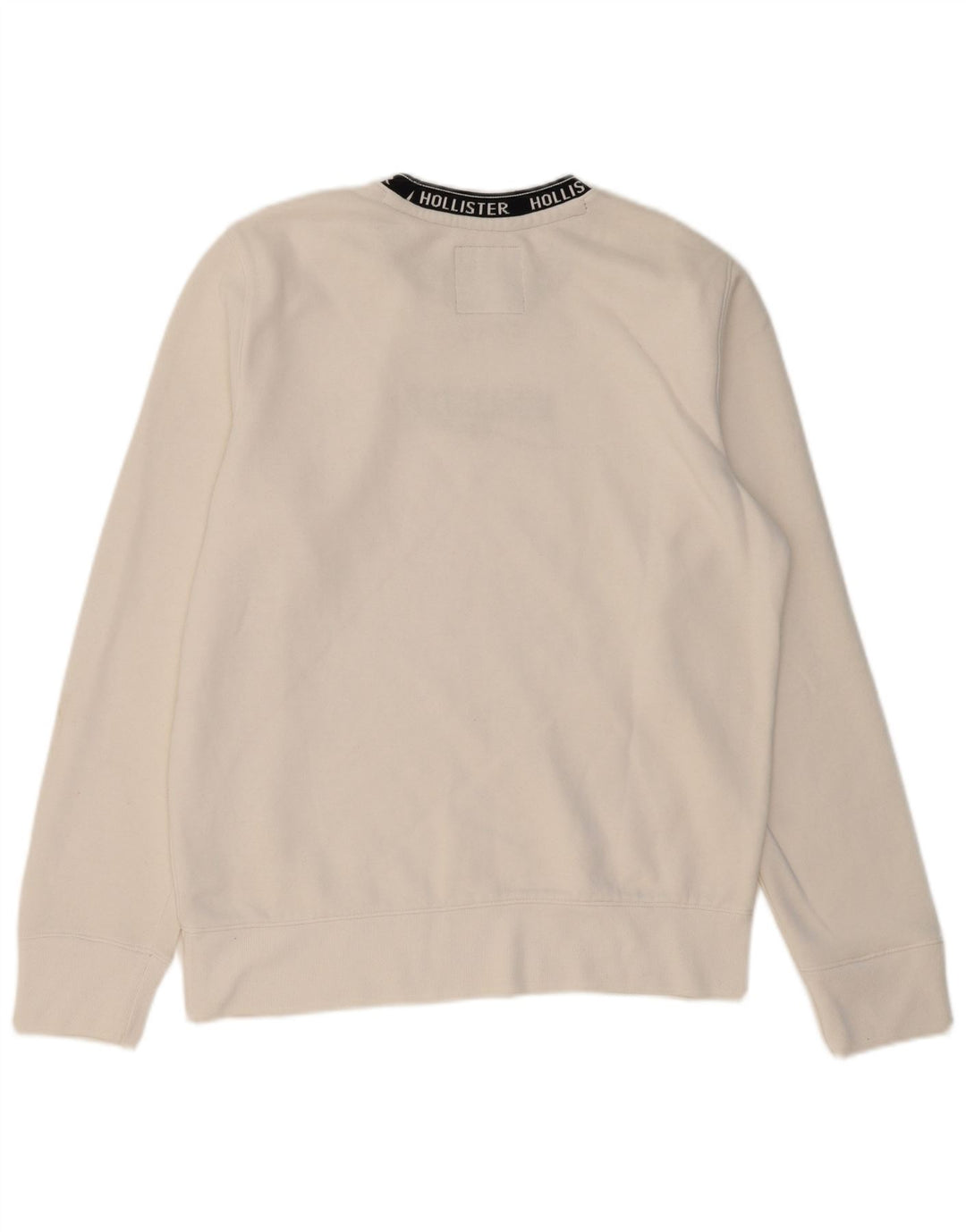 Pulover pentru bărbați cu grafică HOLLISTER, bumbac alb mediu