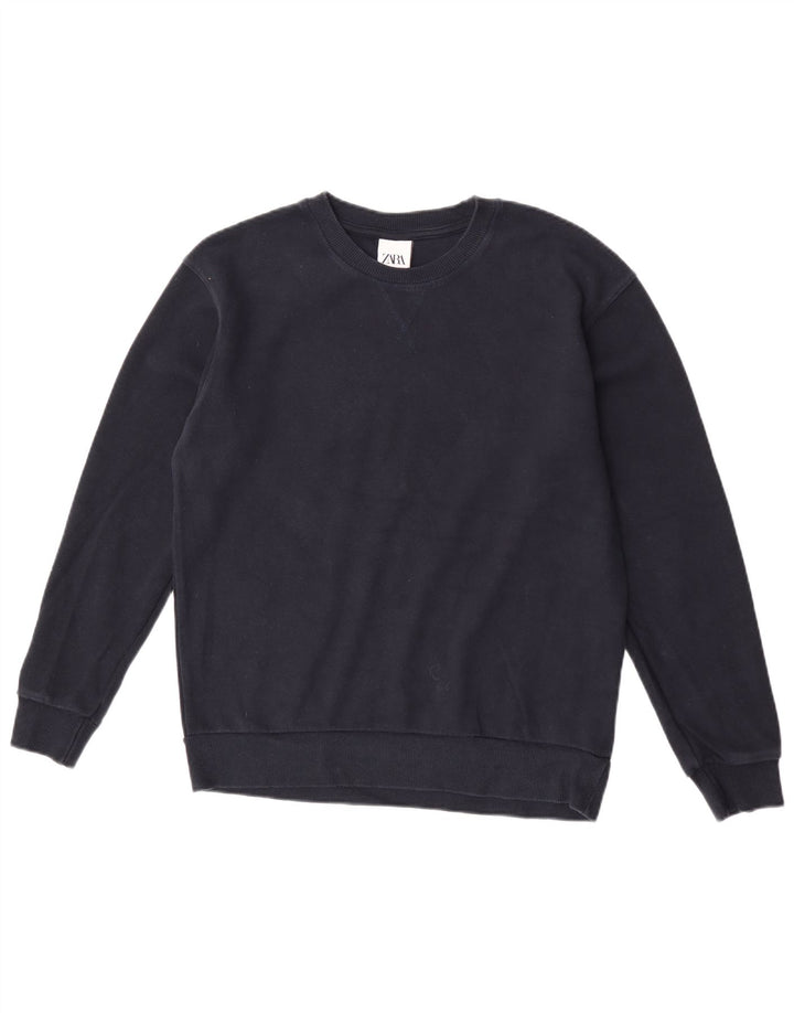 Hanorac pentru bărbați Zara Pulover Medium Bleumarin Bumbac
