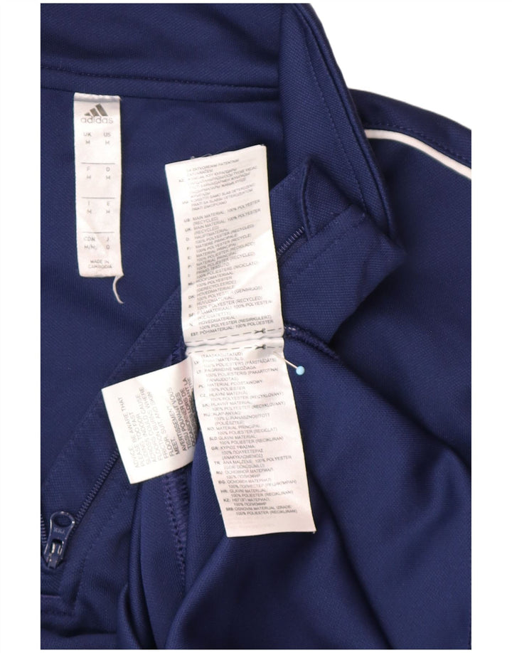 Top de trening ADIDAS Aeroready pentru bărbați, cu fermoar și gât, albastru bleumarin