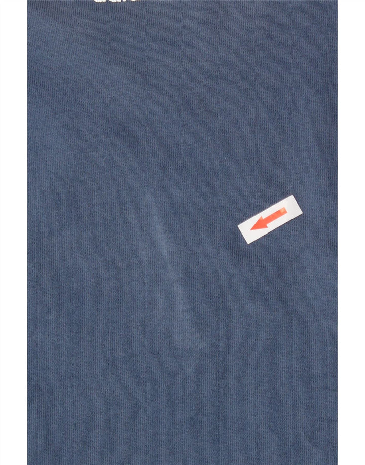 Tricou grafic pentru bărbați Adidas Top, bumbac albastru mediu