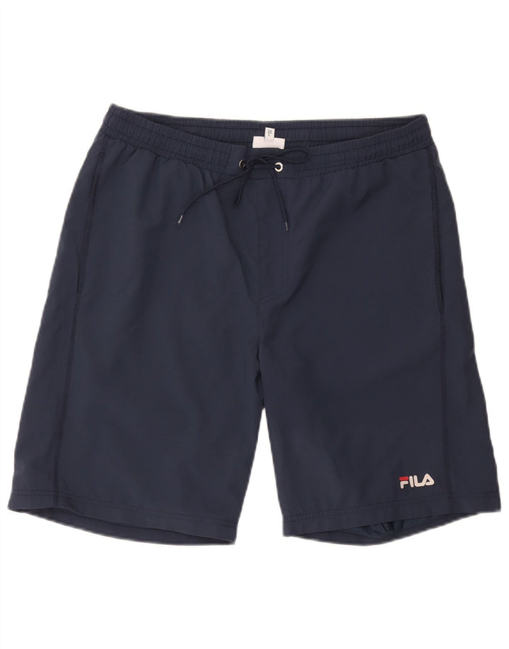 Pantaloni scurți sport Fila pentru bărbați, mari, bleumarin, poliester