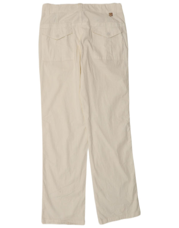 Pantaloni chino drepți pentru bărbați Trussardi IT 48 Medium W30 L33 Bumbac alb
