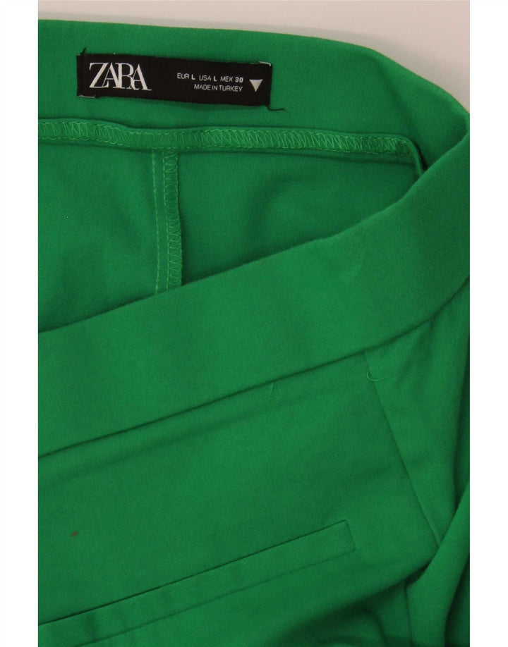 Pantaloni casual pentru femei Bootcut Zara Mari L30 L26 Verde