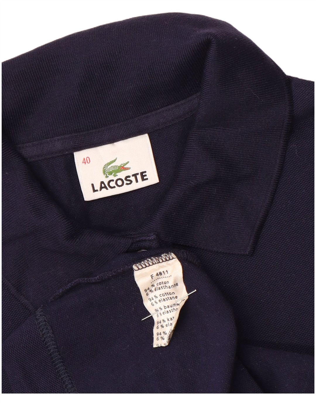 Tricou polo Lacoste pentru femei Mărimea 40 Bumbac, albastru bleumarin mediu