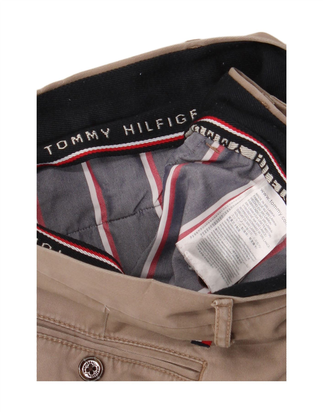 TOMMY HILFIGER Pantaloni chino slim pentru bărbați L34 L33 bumbac bej